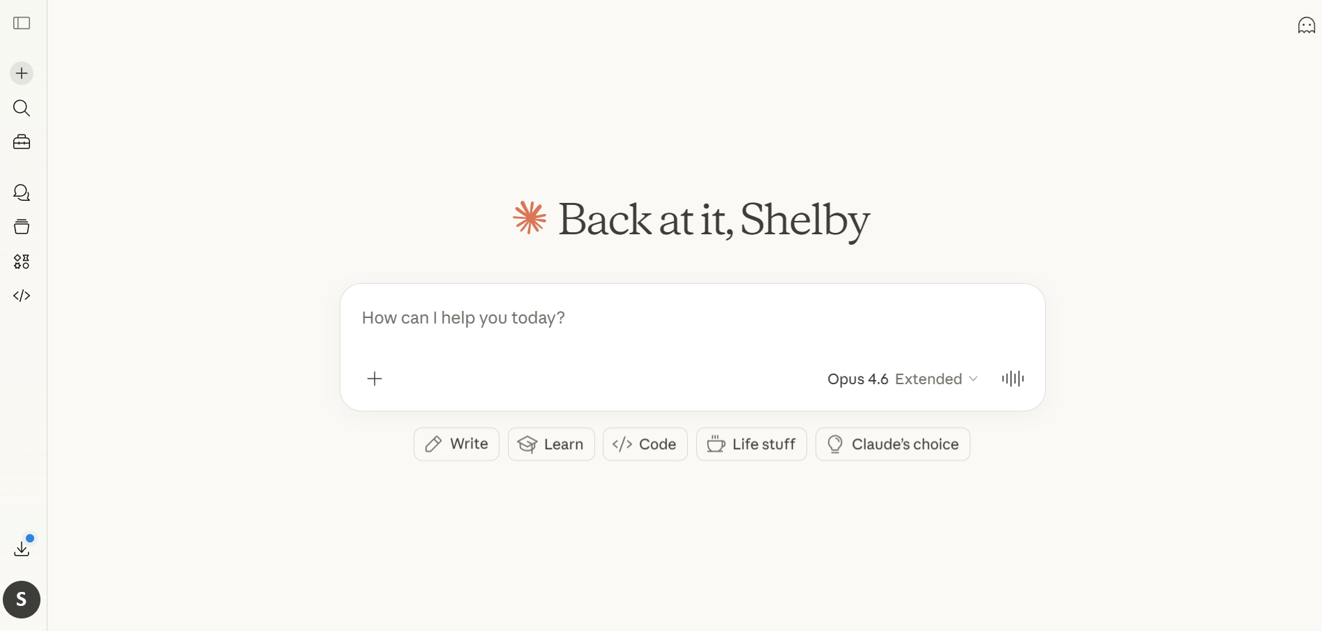 Claude AI — UI screenshot from hands-on testing