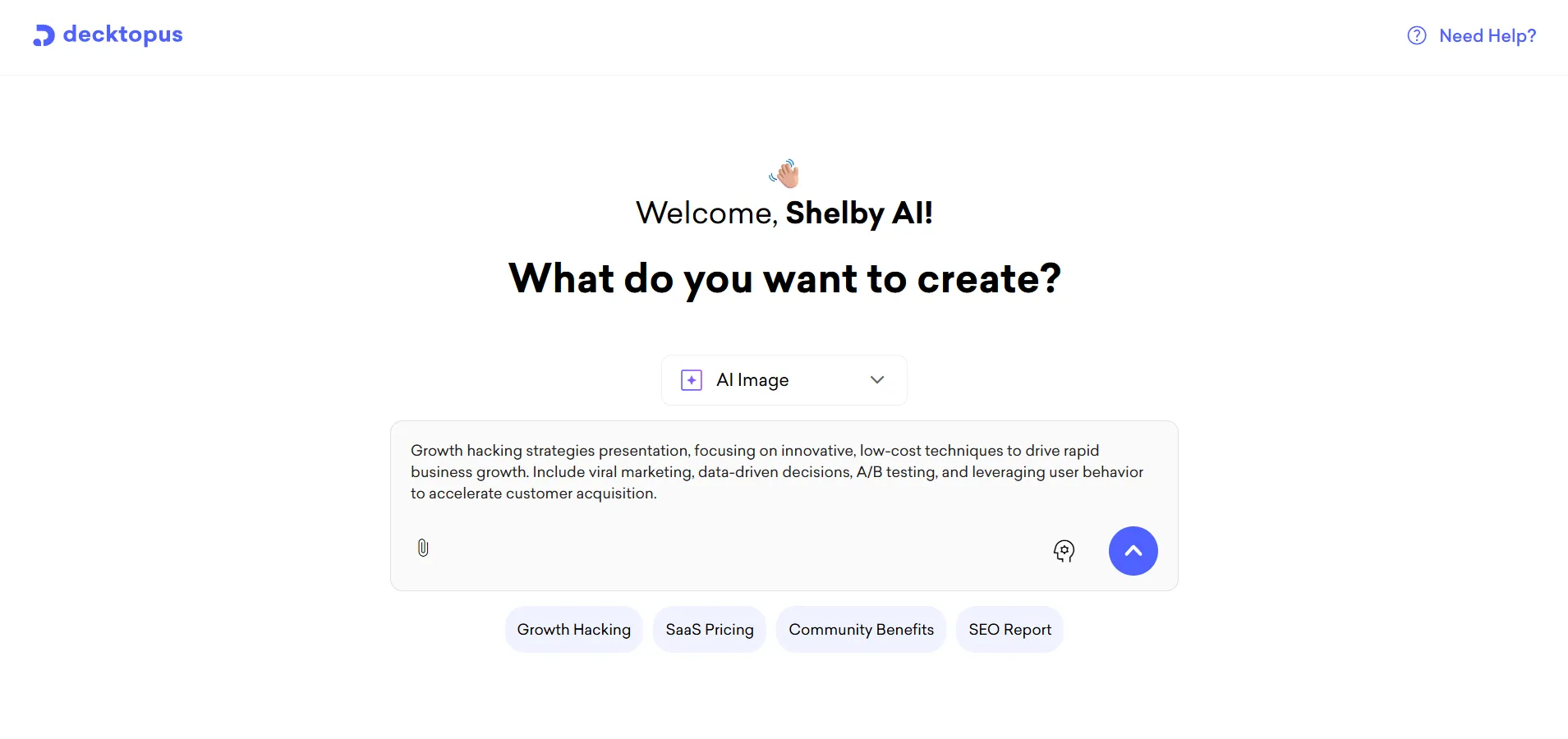 Decktopus Ai interface — screenshot 1
