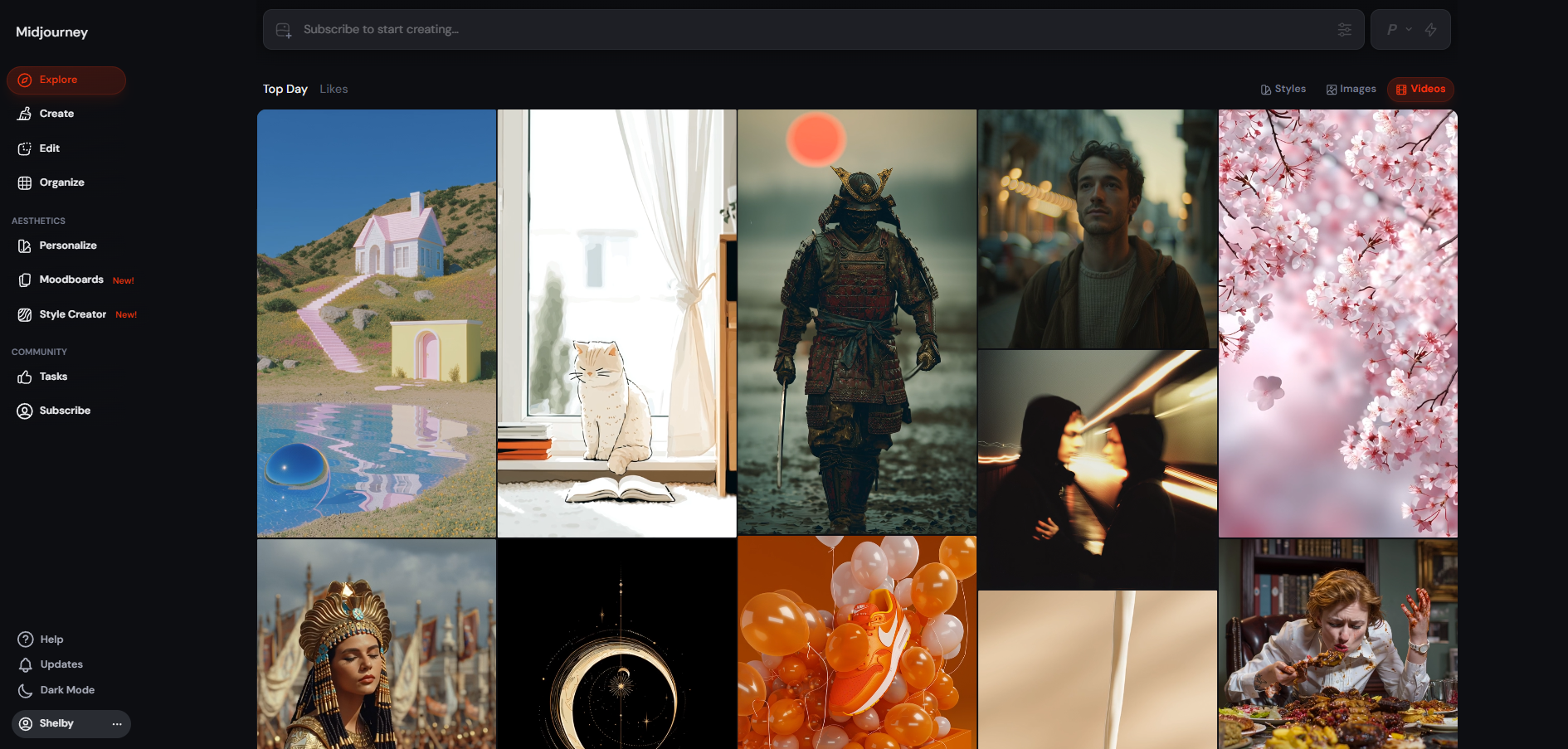 Midjourney — UI screenshot from hands-on testing